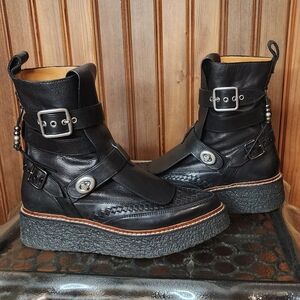 NWOT Coach Whipstitch High Top Creeper Boots 8B